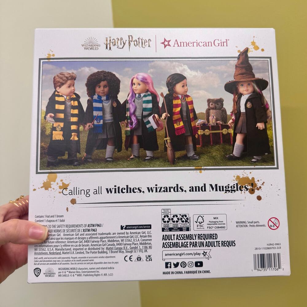 American Girl Harry Potter Wizard Sorting Hat & Broom Nimbus 2000 18-inch Dolls - Picture 4 of 15